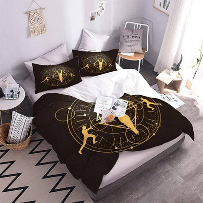 Goldene Silhouette Bettwäsche Set 135x200 cm, 4-teilig