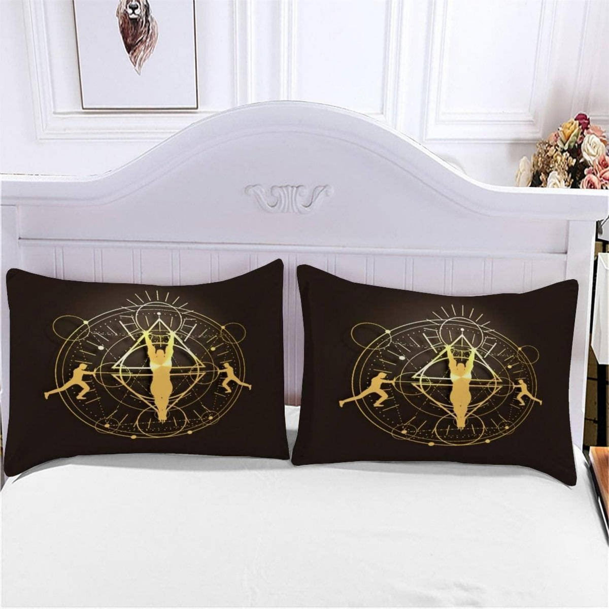 Goldene Silhouette Bettwäsche Set 135x200 cm, 4-teilig