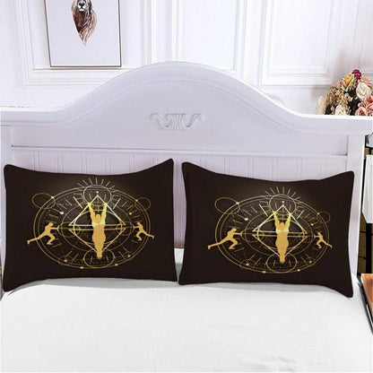 Goldene Silhouette Bettwäsche Set 135x200 cm, 4-teilig