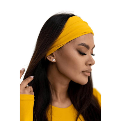 Breites Elastisches Stirnband Damen Schwarz, Vielseitig & Bequem