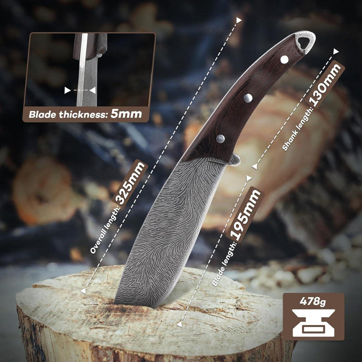 Outdoor Bushcraft Messer Feststehende Klinge für Survival & Camping