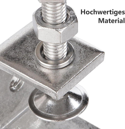 8er Set Edelstahl C Klemmen 30mm - Hochleistungs Schraubzwingen für Holz- & Metallarbeiten