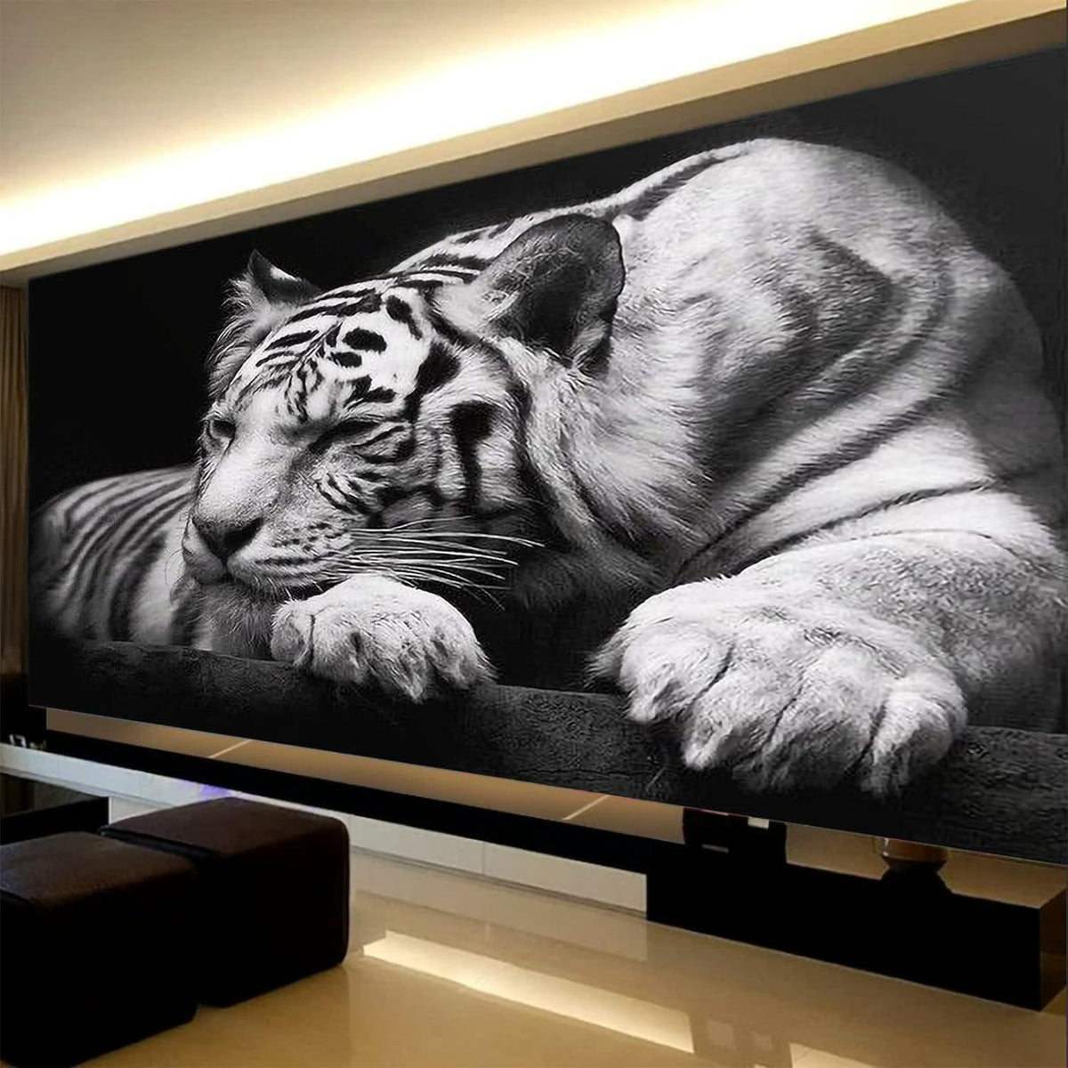 Diamant Painting Tiger XXL 150x70cm - DIY Bausatz für Wandbild