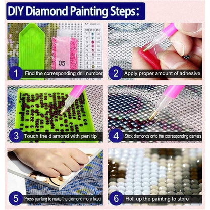 Diamant Painting Tiger XXL 150x70cm - DIY Bausatz für Wandbild
