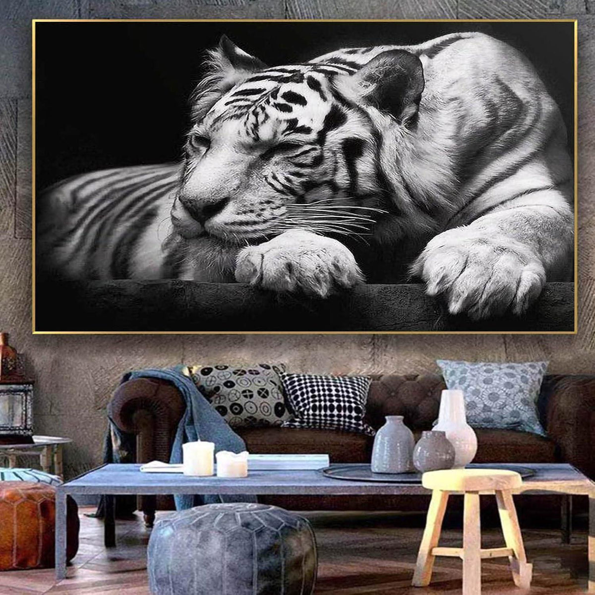 Diamant Painting Tiger XXL 160x80cm - DIY Bausatz für Wandbild