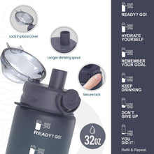 Trinkflasche 1L Sportflasche Auslaufsicher BPA-frei Tritan
