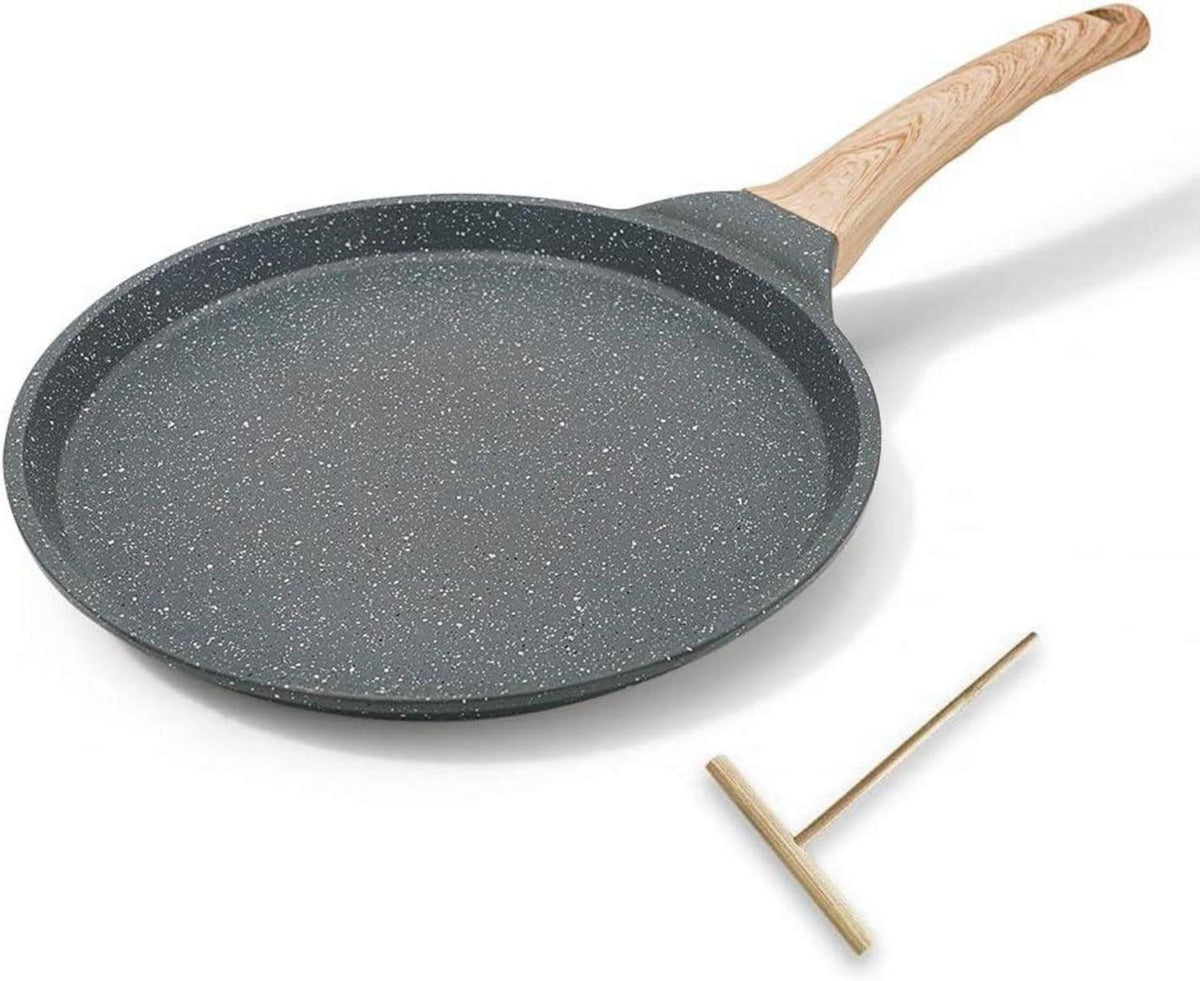 Crêpe Pfanne 20 cm Antihaft Induktion Teigverteiler Black