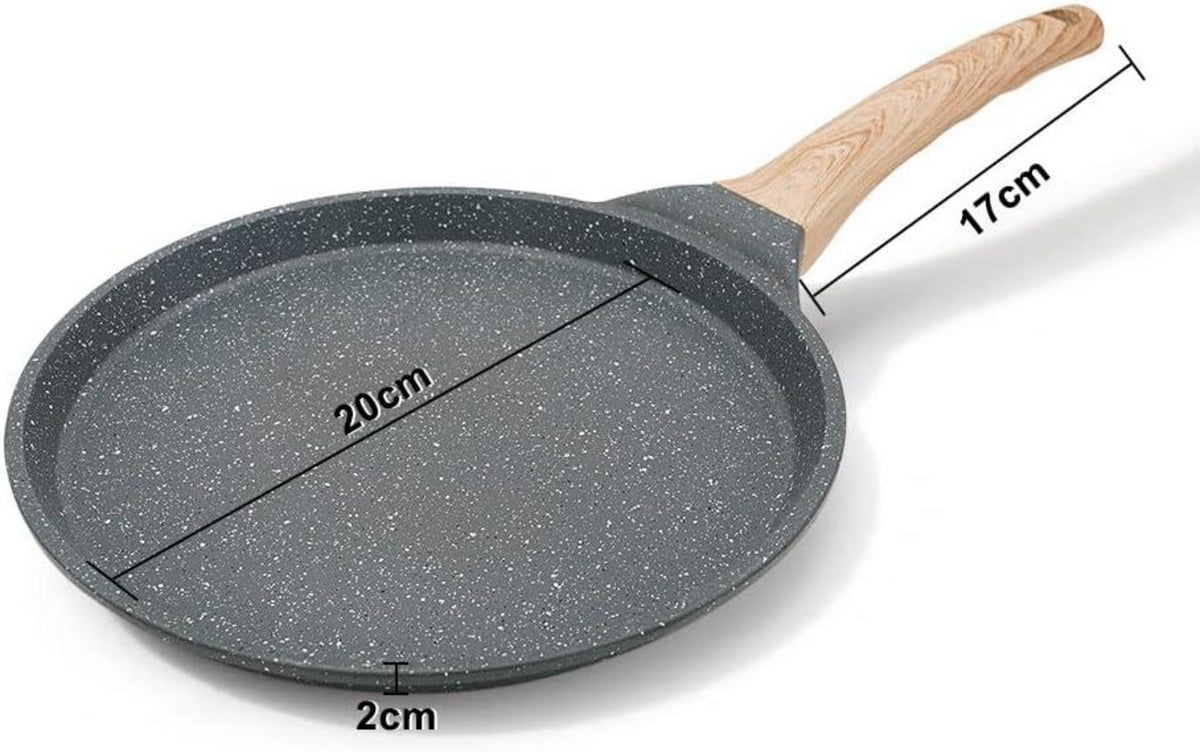 Crepe Pfanne 20 cm Antihaft Teigverteiler Induktion Black