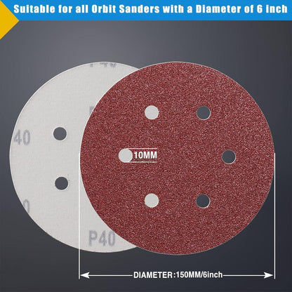 Schleifscheiben 150mm Klett P600 für Exzenterschleifer 50 Stück