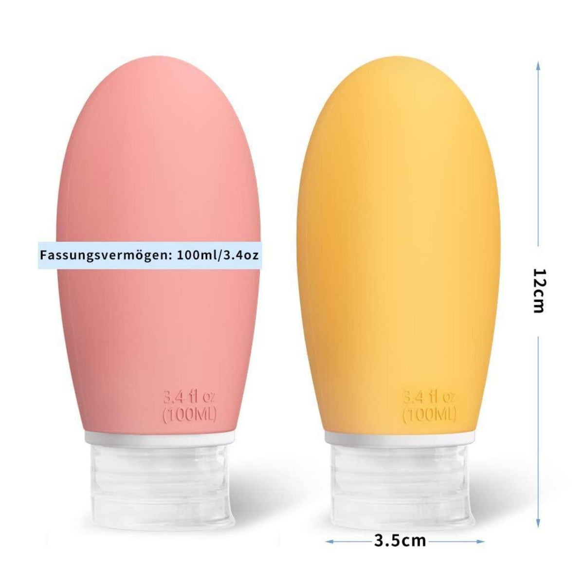100ml Silikon Reiseflaschen Set – 3 Stück Auslaufsicher