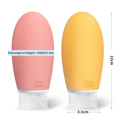 100ml Silikon Reiseflaschen Set – 3 Stück Auslaufsicher