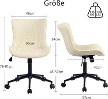 YOUTASTE Bürostuhl Ergonomischer Fischschwanz-Design Beige