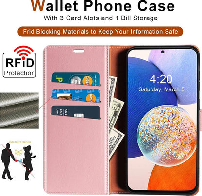 Samsung Galaxy A14 Handyhülle Premium Leder mit RFID Schutz