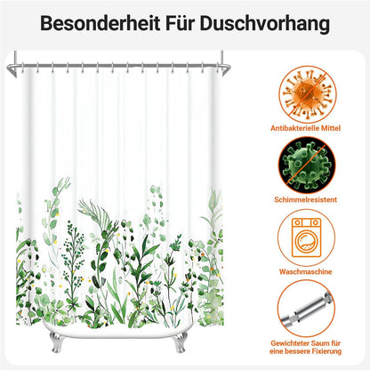 Duschvorhang Blumen 150x200cm Antischimmel Wasserabweisend Textil