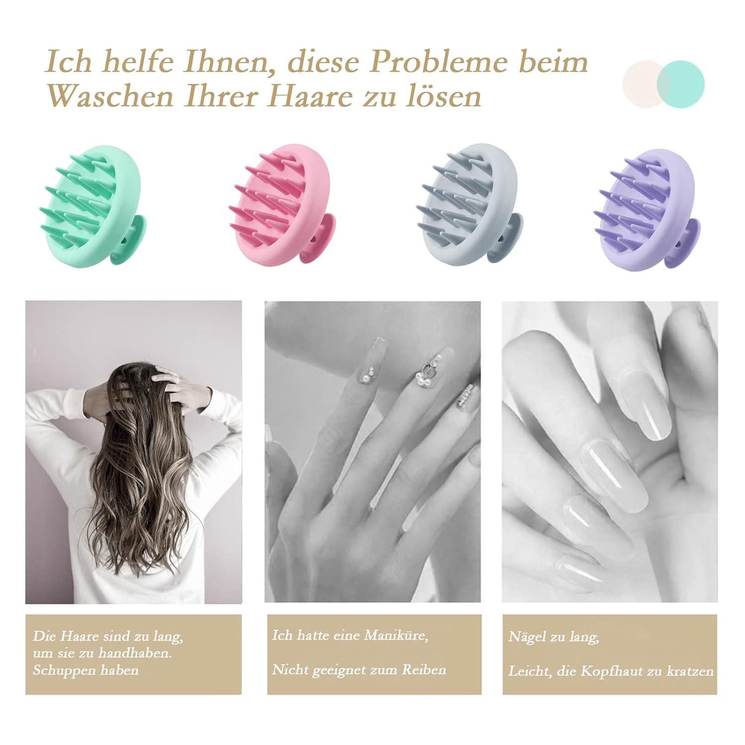 SERKER Kopfhaut Massagebürste Shampoo Bürste Haarwachstum Peeling