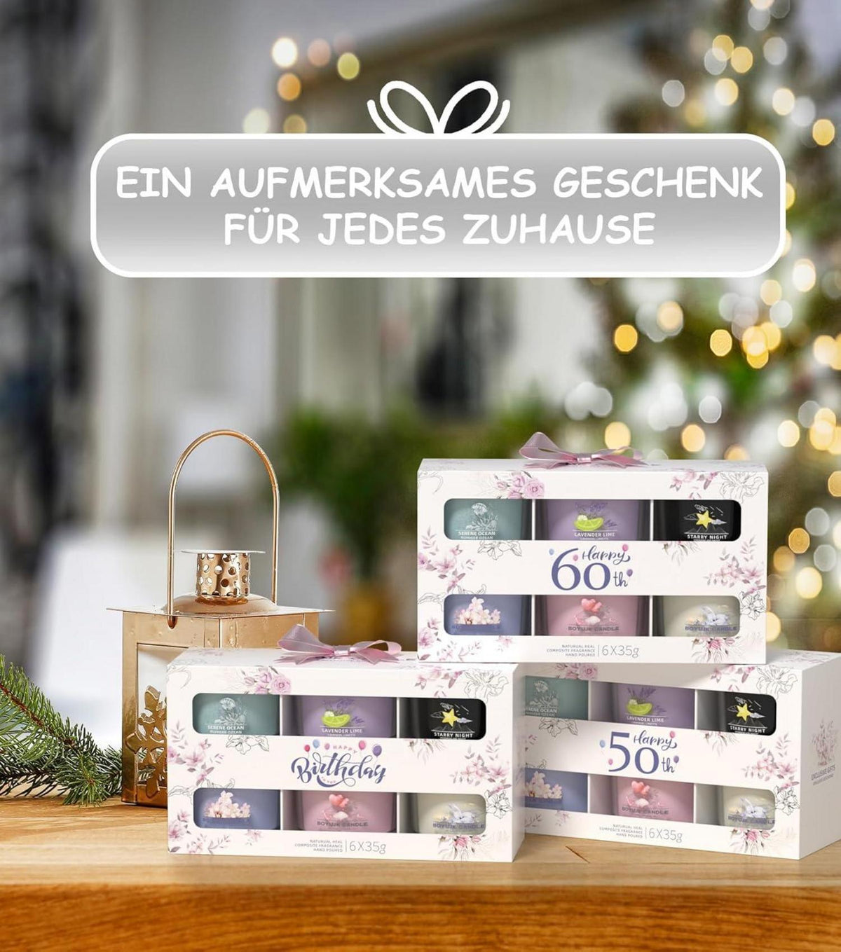 6er Duftkerzen Geschenkset | Stressabbau für Frauen Relax Duftkerzen