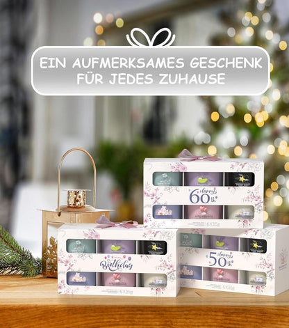 Duftkerzen Geschenkset 6er Glas - Entspannungsgeschenk für Frauen