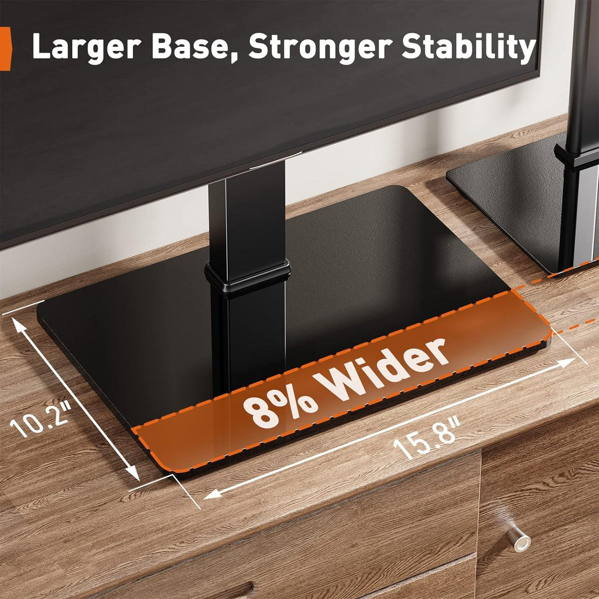 Perlegear TV Standfuss Schwenkbar für 32-60 Zoll Flach