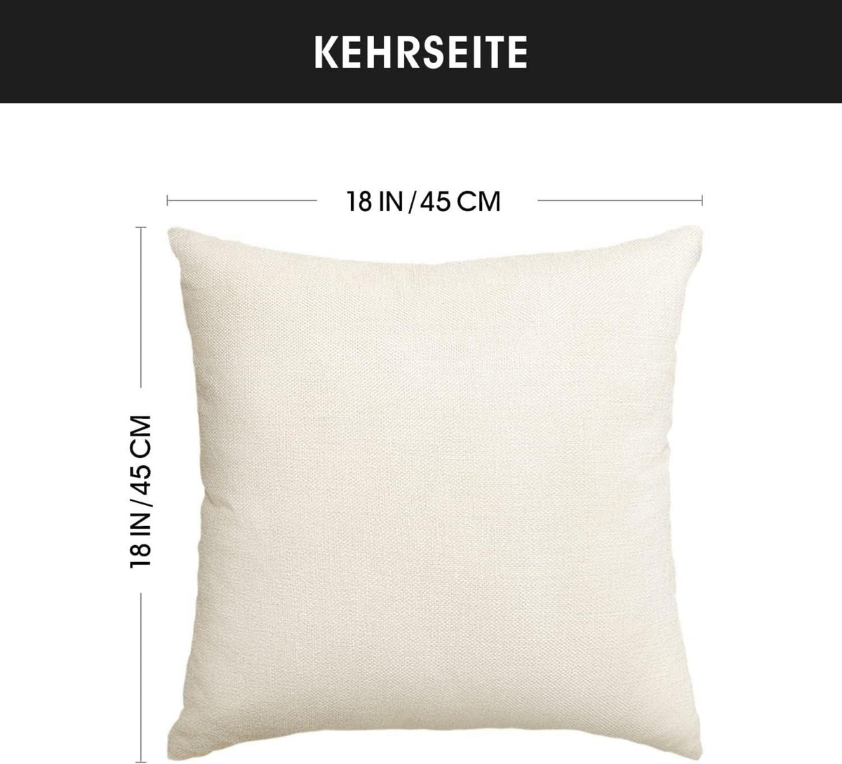 Herbst Kissenbezüge Set Streifen Ahornblätter Kürbisse 45x45cm braun