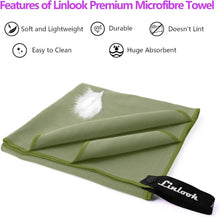 Linlook Microfaser Strandtuch Groß 200x100 Schnelltrocknend