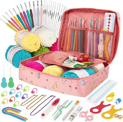 111-teiliges Häkelnadel Set für Anfänger Ergonomische Nadeln & Zubehör