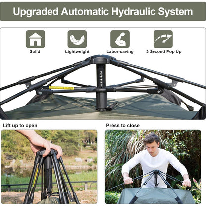 Automatisches Camping Zelt 2-3 Personen Pop Up Wasserdicht