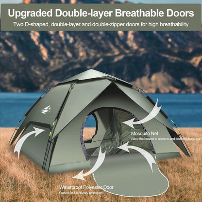 Automatisches Camping Zelt 2-3 Personen Pop Up Wasserdicht