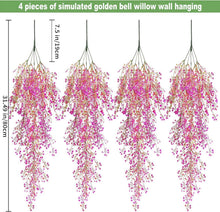 Künstliche Hängeblumen 80cm Rosa 4er Pack Outdoor Haus