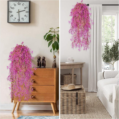 4er Set Künstliche Hängeblumen 80cm - Rosa Kunstblumen Outdoor & Indoor