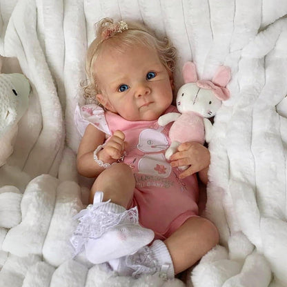 Reborn Baby Mädchen 18 Zoll – Weiche Reborn Puppe mit Zubehör