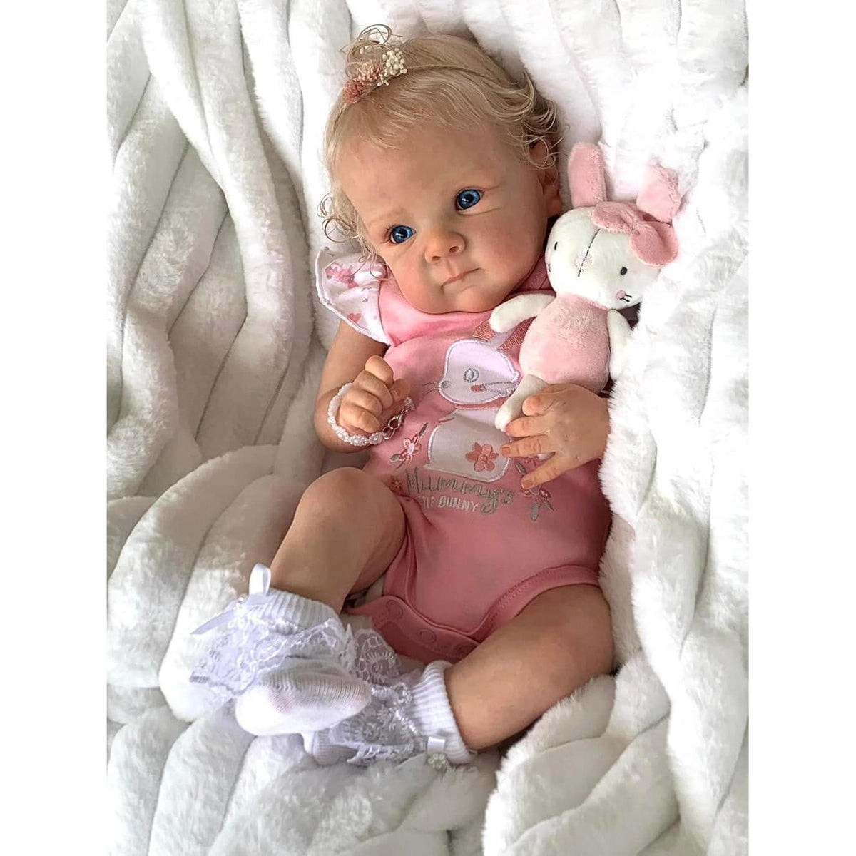 Reborn Baby Mädchen 18 Zoll – Weiche Reborn Puppe mit Zubehör