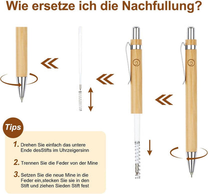 Personalisierter Kugelschreiber mit Holzbox - Geschenk für Kollegen und Freunde
