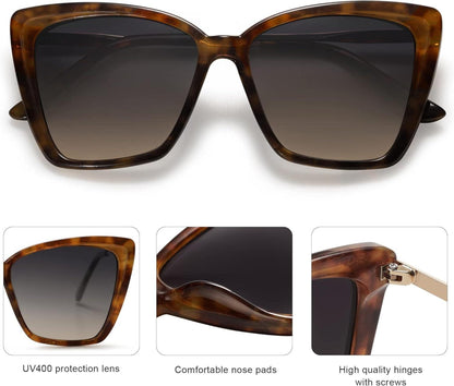 SojoS Sonnenbrille Damen Cateye Retro Vintage UV400 Schutz SJ2206