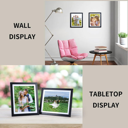 Bilderrahmen 10x15 6er-Set für Wand und Tisch, Holzoptik in