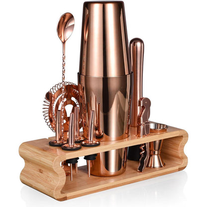 Rosegold Cocktail Shaker Set Edelstahl 550ML/750ML 12-Teilig