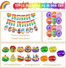 Pride LGBT Dekorationen Flagge Wimpel Ballons Regenbogen Set