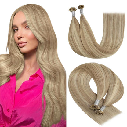Blond Echthaar Bondings – Remy Haare 40cm #16/22