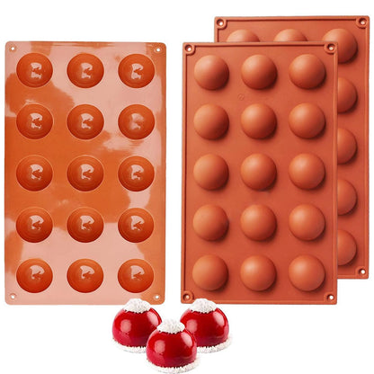 Silikonform Halbkugel 15-Löcher – Für Kuchen, Schokolade & Mousse