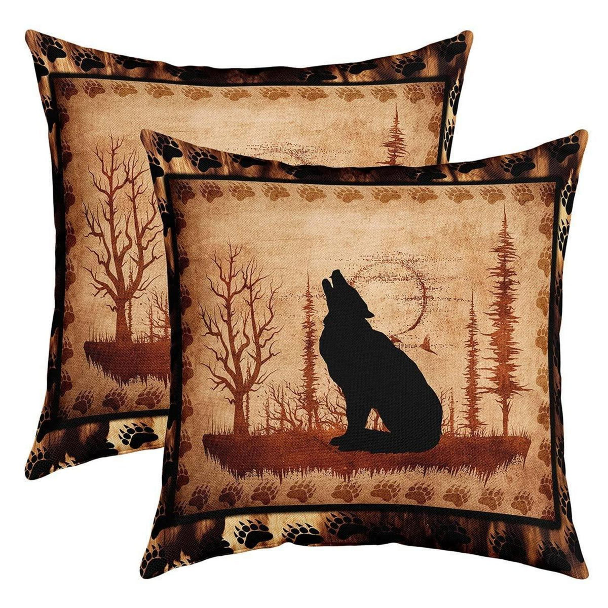 Wölfe Kissenbezug 50x50cm - 2er Set - Weich & Dekorativ