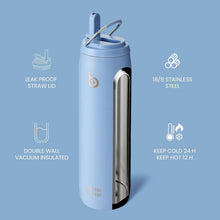 Isolierte Wasserflasche Edelstahl 32oz mit Strohhalm Griff