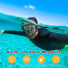 Schnorchelset Erwachsene mit Flossen Taucherbrille Schwarz