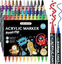 Acrylstifte Wasserfest für Steine Bemalen 48 Farben Acrylic