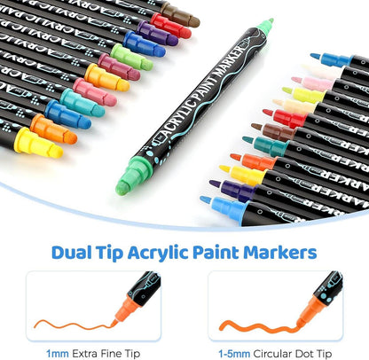 Acrylstifte Set wasserfest - 60 Farben Acrylic Paint Marker