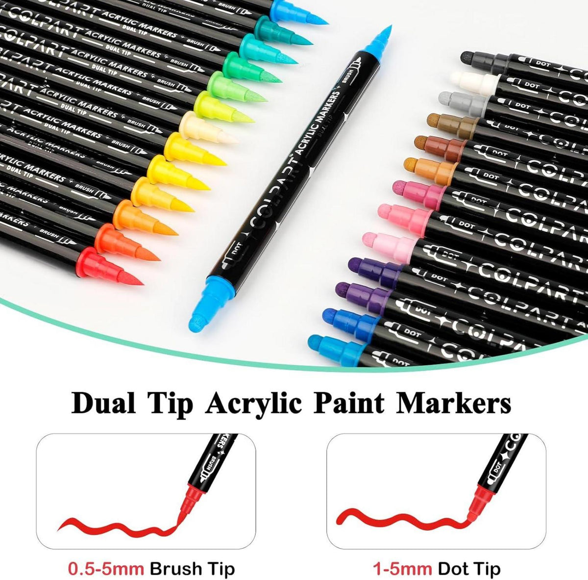 Acrylstifte für Steine wasserfest, Paint Markers 60 Farben