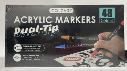 Acrylstifte wasserfest 48 Farben für Steine Bemalen Acrylfarben stifte Marker