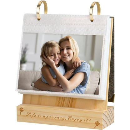 Holz Fotoalbum 10x15 zum Aufstellen mit 60 Bildern