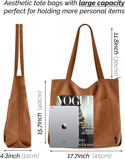 Handtasche Damen Tote Bag Shopper Umhängetasche Beuteltasche Brown