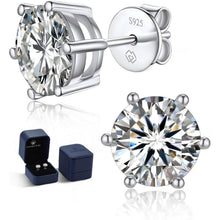 Moissanit Ohrringe Silber 925 Ohrstecker 1-4 Karat Diamant
