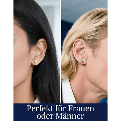 Moissanit Ohrringe Silber 925 Ohrstecker 1-4 Karat Diamant
