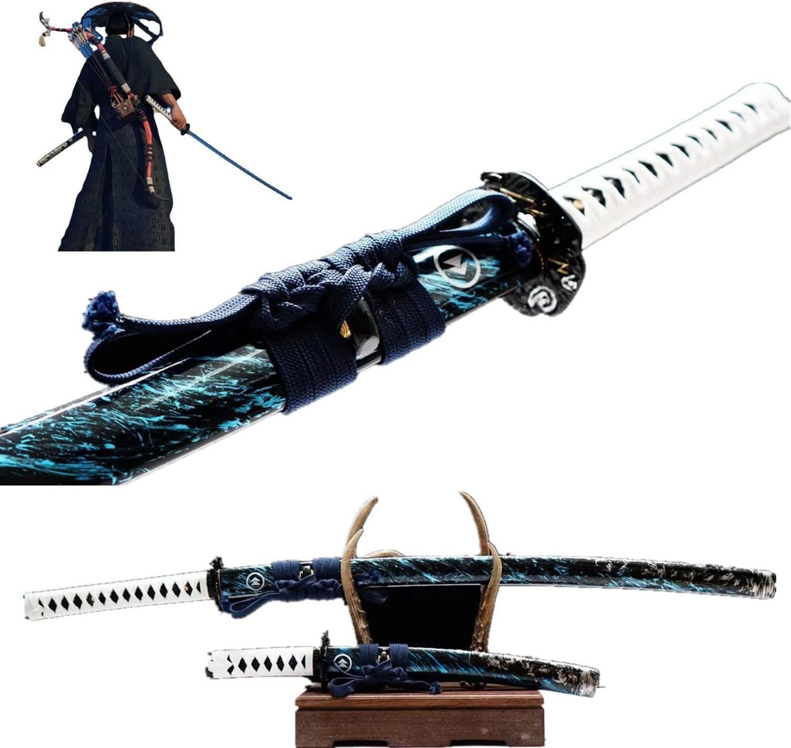 LQSMX Ghost of Tsushima Schwert Samuraischwert Katana Manganstahl